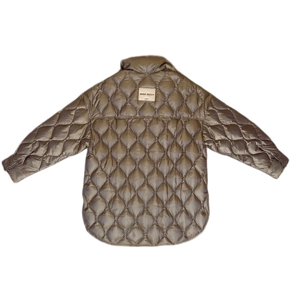 Miss Sixty Quilted Diamond Pattern Duck Down Jacket With Loose Fit - Picture 8 of 17